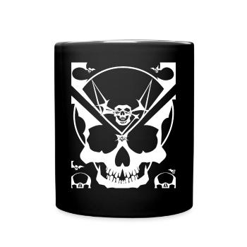 Horror Skull Skull Art Skull Gothic Heavy Metal - Full Colour Mug - black - Front