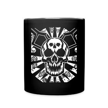 Horreur Crâne Crâne Art Crâne Gothique Heavy Metal - Mug uni - noir - Devant
