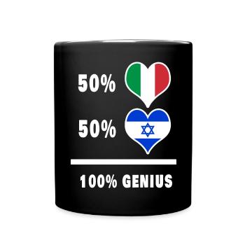 Drapeaux 100% fantastiques pour Israël et l’Italie - Mug uni - noir - Devant