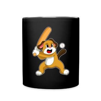 Chien Baseball Battes - Mug uni - noir - Devant