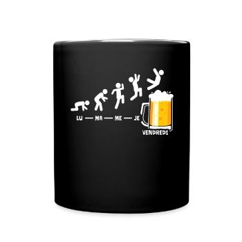 Bière Semaine Vendredi Week-end Fin De La Biere - Mug uni - noir - Devant