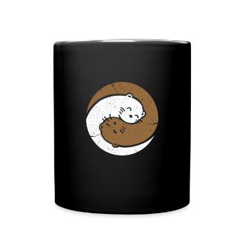 Otter - Tasse einfarbig - Schwarz - Vorne