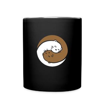 Loutre de mer Loutre Cadeau de loutre - Mug uni - noir - Devant