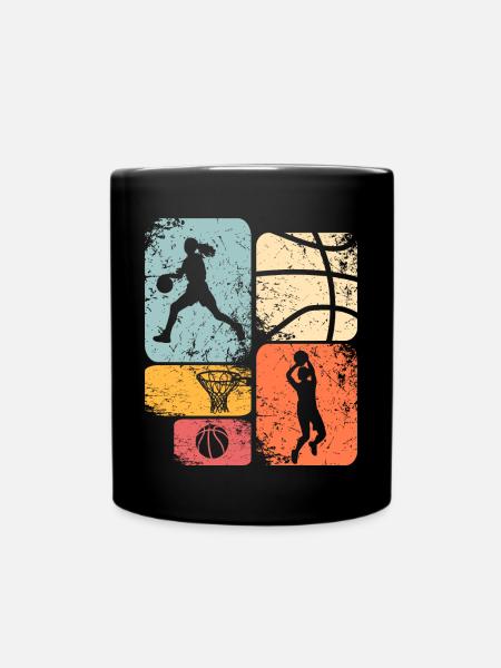 Basket-ball Basketteur Basketteur féminin - Mug uni - noir