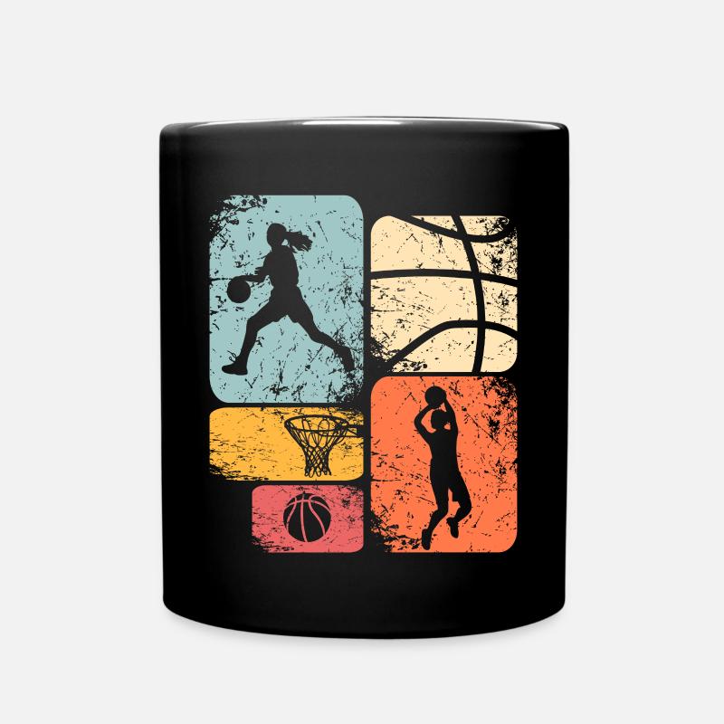 Basket-ball Basketteur Basketteur féminin - Mug uni - noir
