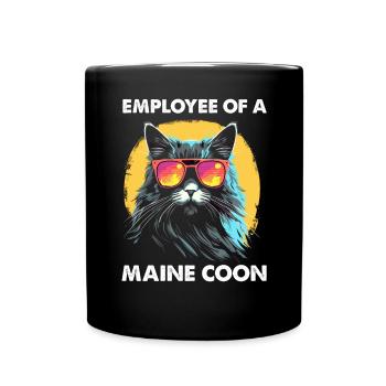 Maine Coon Employee Funny Cats Design - Mug uni - noir - Devant
