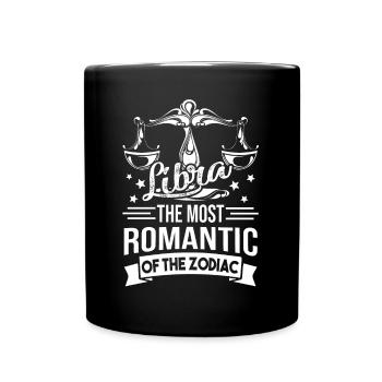Libra Libra The Most Romantic Of The Zodiac - Full Colour Mug - black - Front