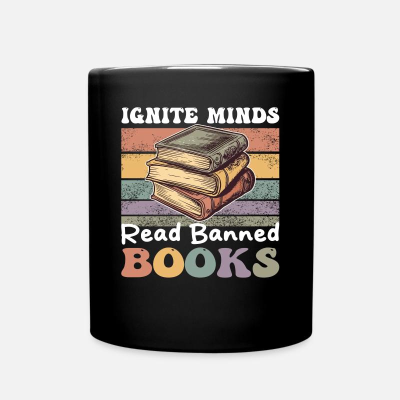 Minds read banned book Buchliebhaber Design - Tasse einfarbig - Schwarz