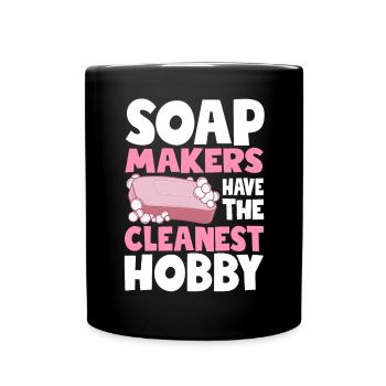 Fabrication de savon, savonnier, savonologue - Mug uni - noir - Devant