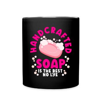 Fabrication de savon, savonnier, savonologue - Mug uni - noir - Devant