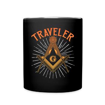 Masonic Freemasonry Fraternal - Tasse einfarbig - Schwarz - Vorne