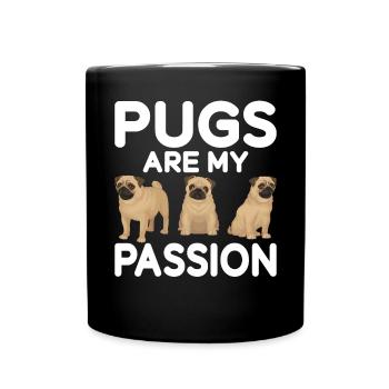 Pug Gifts for Pug Lovers - Full Colour Mug - black - Front