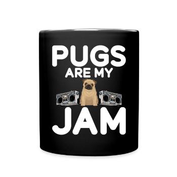 Pug Gifts for Pug Lovers - Full Colour Mug - black - Front