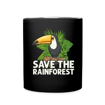 Toucan Bird Rainforest - Full Colour Mug - black - Front