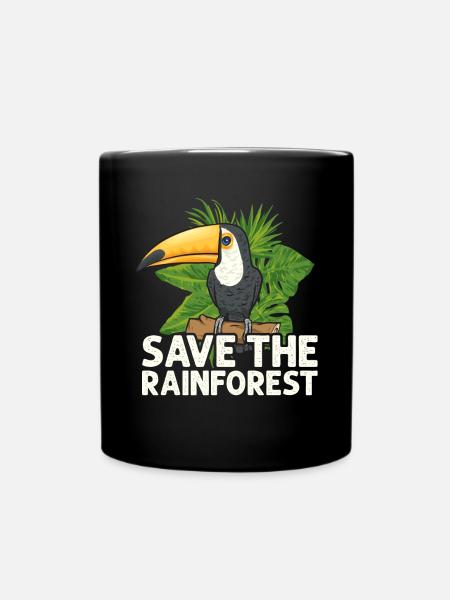 Tukan Vogel Regenwald - Tasse einfarbig - Schwarz