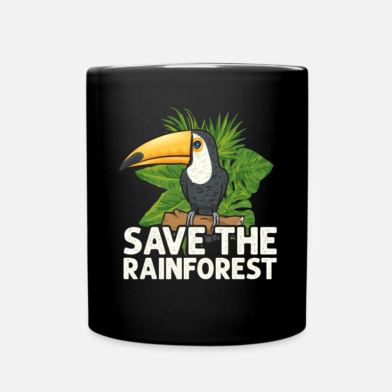 Tukan Vogel Regenwald - Tasse einfarbig - Schwarz