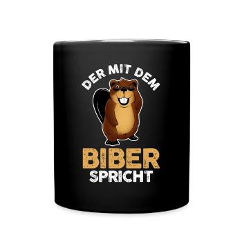 Nagetier Biberliebhaber Biber - Tasse einfarbig - Schwarz - Vorne