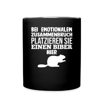 Nagetier Biberliebhaber Biber - Tasse einfarbig - Schwarz - Vorne