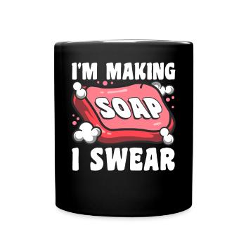 Fabrication de savon, savonnier, savonologue - Mug uni - noir - Devant