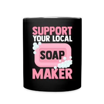 Fabrication de savon, savonnier, savonologue - Mug uni - noir - Devant