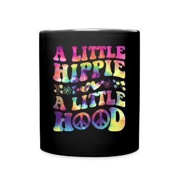 Tie dyeing peace - Full Colour Mug - black - Front