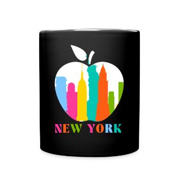 New York - Tasse einfarbig - Schwarz - Vorne