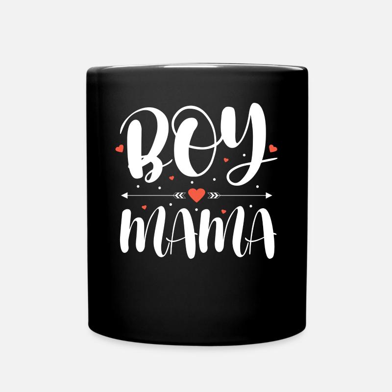 Junge Mama Stolze Mutter Eines Sohnes - Tasse einfarbig - Schwarz