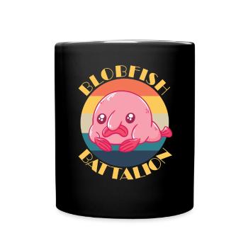 Blobfish Bataillon Blobfish Liebhaber Team Blobfis - Tasse einfarbig - Schwarz - Vorne
