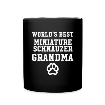 Le meilleur chien miniature Schnauzer Grand-mère au monde - Mug uni - noir - Devant