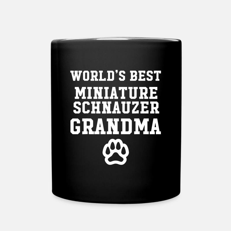 Der beste Zwergschnauzer der Welt Oma Hund - Tasse einfarbig - Schwarz