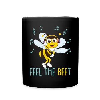 Musique d’abeille mignonne - Mug uni - noir - Devant