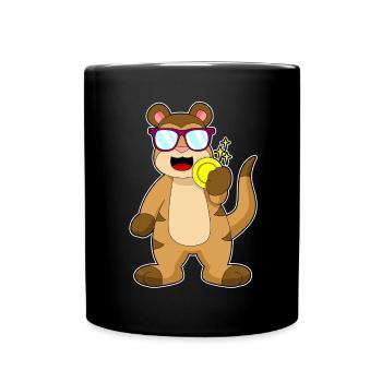Meerkat Gold Coin - Full Colour Mug - black - Front