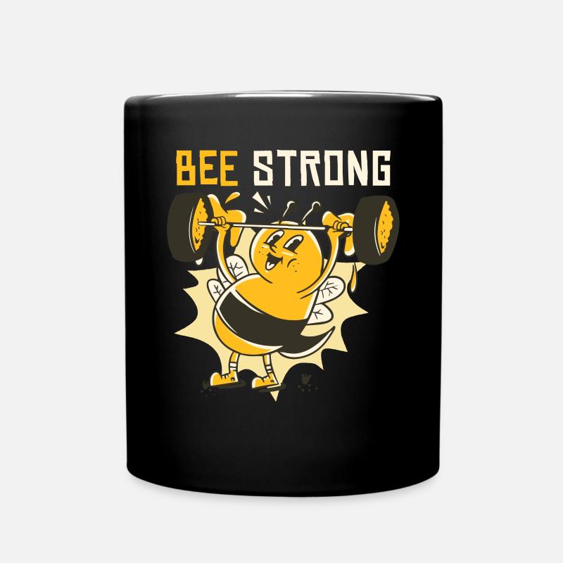 Abeille forte - Mug uni - noir