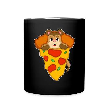 Meerkat Pizza - Full Colour Mug - black - Front