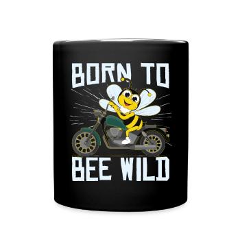 Born To Bee Wild - Full Colour Mug - black - Front