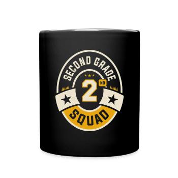 Second 2nd Grade Squad Team Back To School - Full Colour Mug - black - Front