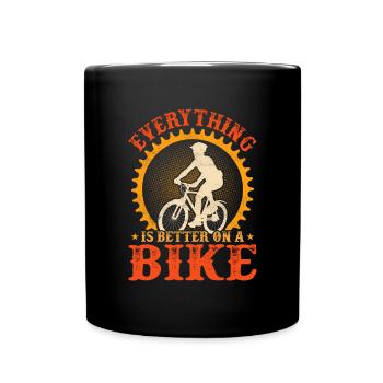 Cyclist Bike Rider Bicycle Riding Mountainbike - Full Colour Mug - black - Front