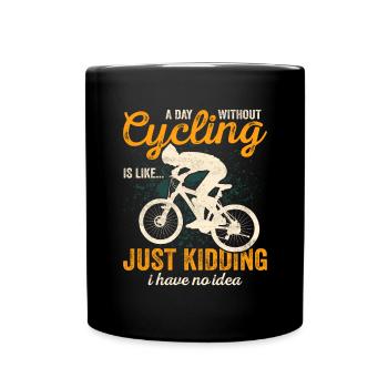 Cyclist Bike Rider Bicycle Riding Mountainbike - Full Colour Mug - black - Front