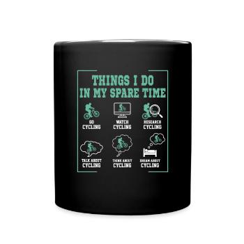 Cyclist Bike Rider Bicycle Riding Mountainbike - Full Colour Mug - black - Front