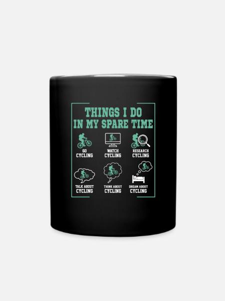 Cyclist Bike Rider Bicycle Riding Mountainbike - Full Colour Mug - black