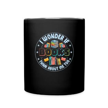 Coole Bücher Lesebuchliebhaber Alphabetisierung Bibliothekar - Tasse einfarbig - Schwarz - Vorne