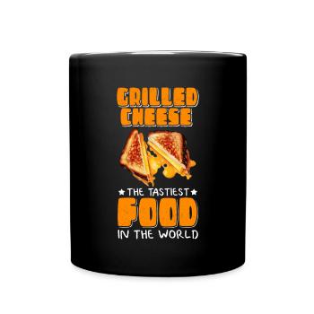 Grillkäse gegrillter Käse Käseliebhaber Geschenk - Tasse einfarbig - Schwarz - Vorne