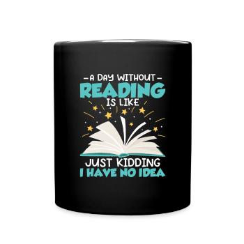 Coole Bücher Lesebuchliebhaber Alphabetisierung Bibliothekar - Tasse einfarbig - Schwarz - Vorne