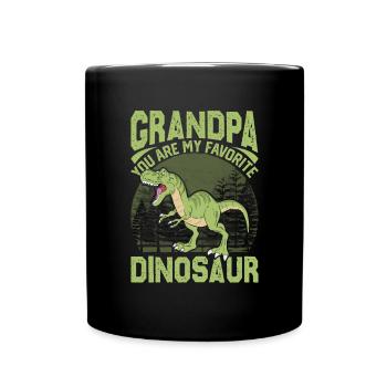 Lustiger Dinosaurier-Spruch T Rex Dino - Tasse einfarbig - Schwarz - Vorne