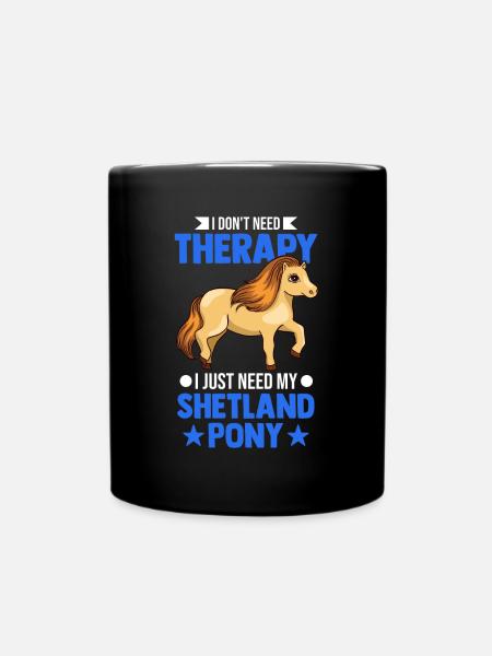 Shetlandpony Therapie Shetland-Pony Shetty - Tasse einfarbig - Schwarz
