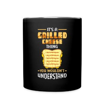 Grillkäse Käseliebhaber gegrillter Käse Geschenk - Tasse einfarbig - Schwarz - Vorne