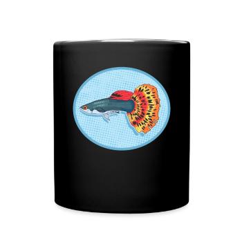 Aquarium Guppies Aquarist Aquaristics Gift - Full Colour Mug - black - Front