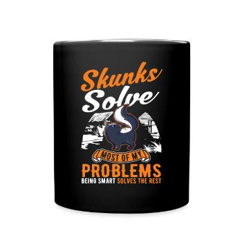 Stinktier Liebhaber - Tasse einfarbig - Schwarz - Vorne