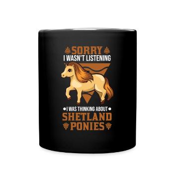 Poney Shetland Shetland-Poney Shetty - Mug uni - noir - Devant