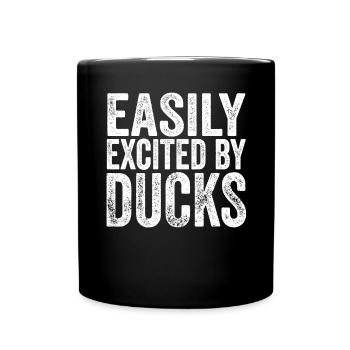 Yellow Bath Duckie Duckling Easily Excited By Rubb - Tasse einfarbig - Schwarz - Vorne